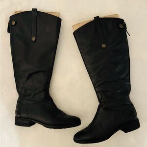 PENNY WIDE CALF LEATHER RIDING BOOT